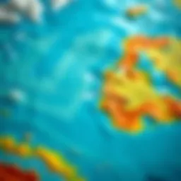 Detailed weather map highlighting wind direction