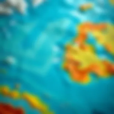 Decoding Wind Direction on Weather Maps Detailed weather map highlighting wind direction