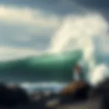 Illustration of atmospheric pressure gradients affecting wind flow