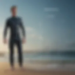 Illustration of wetsuit sizing chart
