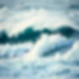 Dynamic ocean waves illustrating wave energy potential