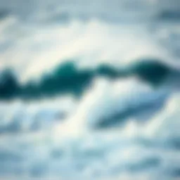 Dynamic ocean waves illustrating wave energy potential
