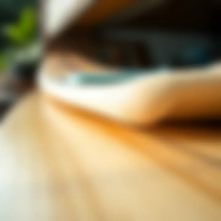 Eco-Friendly Surfboard Materials Close-up of sustainable materials used in surfboard production