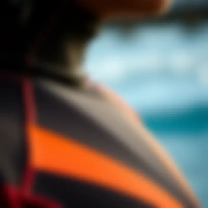 Material Composition of Wetsuits Close-up of a wetsuit showcasing its material